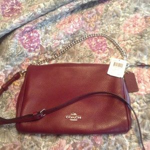 NWT Coach Crossbody Pebble Leather